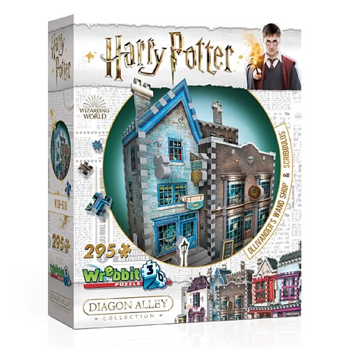 Wrebbit Puzzle 3D HP Ollivander Baguettes Magiques et Scribbulus 295 pièces