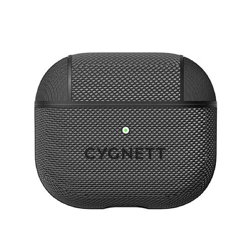 CYGNETT Coque pour Airpods 3 Tekview en Tissu Antidérapant Anti-Choc Noir