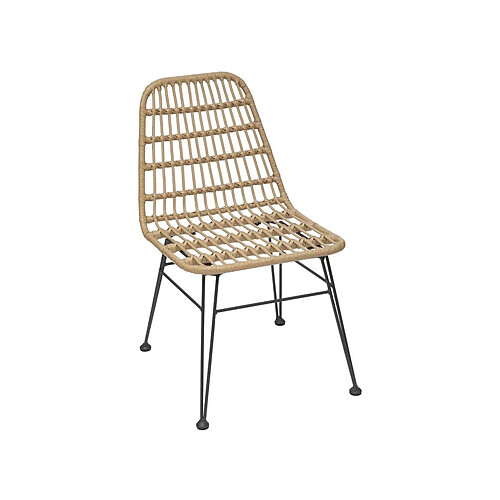 Chaise de jardin en résine tressée Lambada Sesame - Hespéride