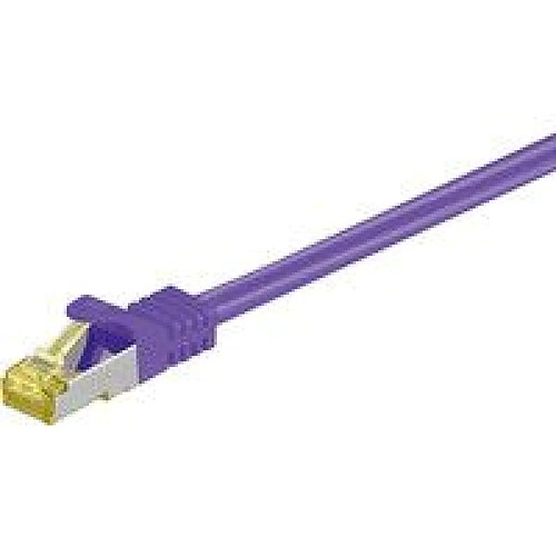 Disney RJ45 patch cord S/FTP (PiMF), w. CAT7 raw cable 0.25m Purple 4x2xAWG 26, CU