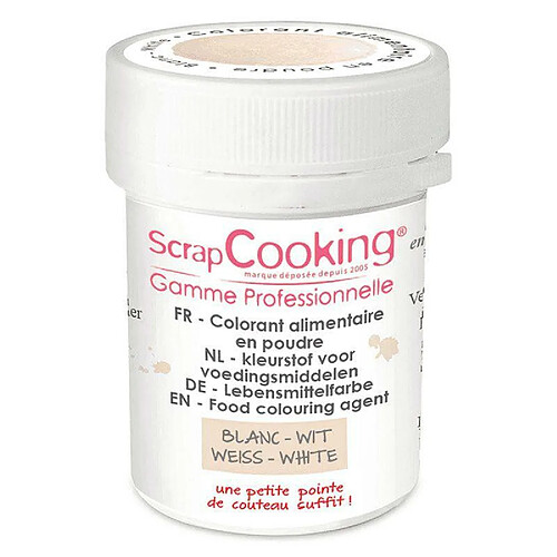 Scrapcooking Colorant alimentaire en poudre 5 g - blanc