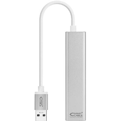 Convertisseur Nanocable Usb 3.0 vers Gigabit Ethernet 10/100/1000 Mbps +3X Usb 3.0 15 Cm