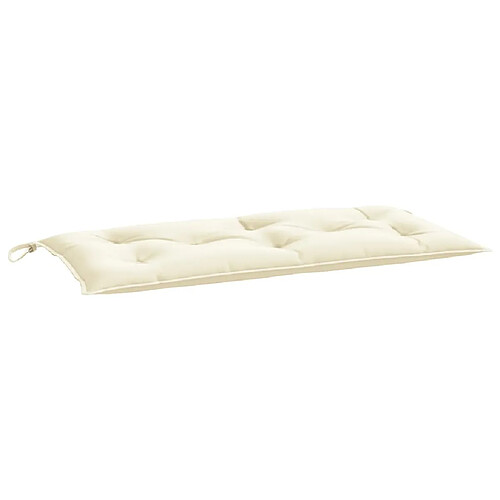 Maison Chic Coussin Confort | pouf | Coussin de banc de jardin blanc crème 100x50x7 cm tissu oxford -GKD10588