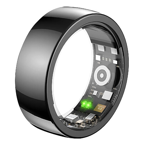 Riversong Bague Connectée Suivi de Santé et Tracker d'Activité Étanche IP68 3.8g Noir