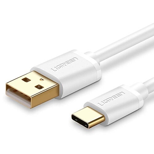 Wewoo Cable 3A Max Output Câble de données synchronisation avec rapide en PVC USB-USB / Type-C, longueur: 1,5 m (blanc)