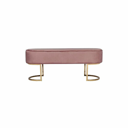 Paris Prix Banc Design en Velours Athea 105cm Rose & Or