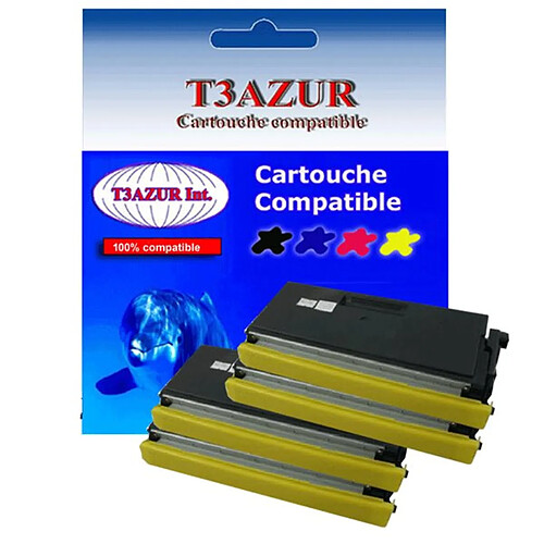 4 Toners Laser compatibles pour Brother MFC8840D, MFC8840DN (TN6600) - 6 000 pages - T3AZUR