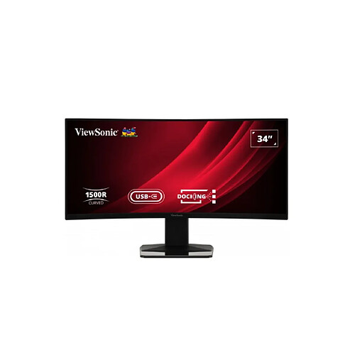 Ecran 34" Viewsonic VG3419C 3440x1440 21:9 SuperClear® VA Curve HDMI DisplayPort 65W USB-C USB, RJ45 haut parleurs pied réglable en hauteur / VG3419C