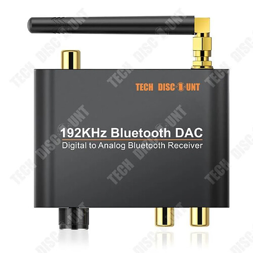 Tech Discount TD® Toslink coaxial numérique 192 kHz vers stéréo analogique L/R avec récepteur Bluetooth adaptateur Audio vidéo Transmission stable