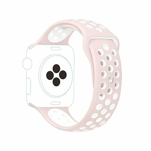 PHONECARE Bracelet Bicolore SportStyle pour Apple Watch Series 7 - 45mm - rose / Blanc