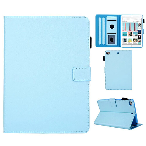 Etui en PU avec stockage de cartes bleu clair pour votre Apple iPad Mini 9.7 (2019)/4/3/2/1