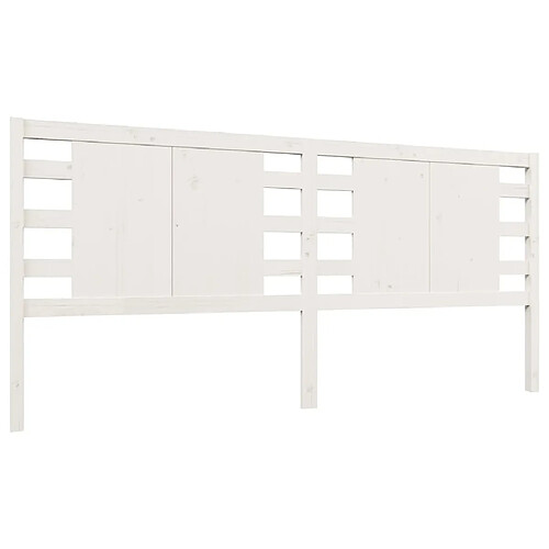 Maison Chic Tête de lit moderne pour chambre - Décoration de lit Blanc 141x4x100 cm Bois massif de pin -MN10589