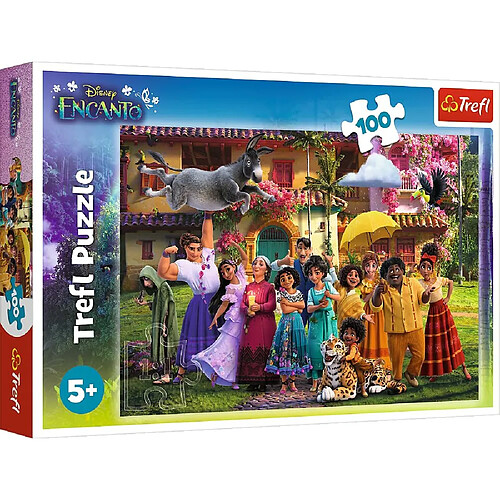 Trefl - Encanto, La magie attend à Encanto - Casse-tête 100 éléments - Casse-tête coloré avec les héros du conte de fées Notre Encanto magique, pour les enfants à partir de 5 ans.