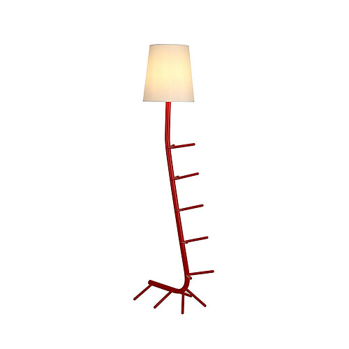 Inspired Lampadaire avec abat-jour, 1 x E27, rouge/blanc