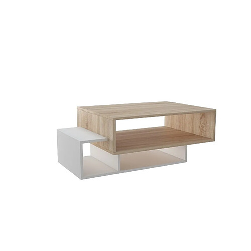 EPIKASA Table Basse Elisa, Sonoma, Panneau d'Aggloméré Mélaminé, 100x60x35 cm