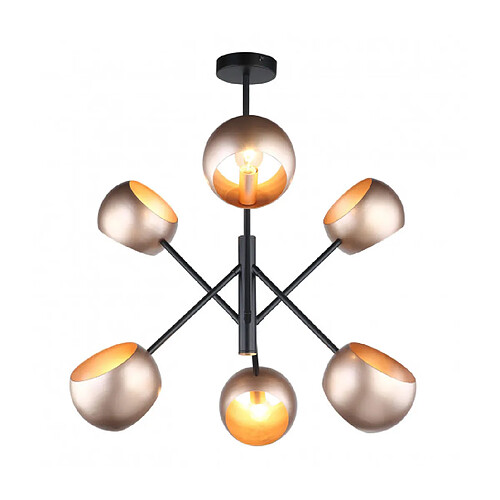 Luminaire Center Suspension moderne Cavazza Noir, doré