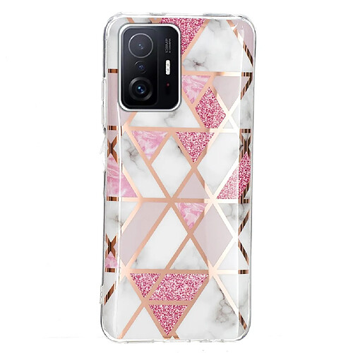 Coque en TPU antichoc, galvanoplastie rose/blanc pour votre Xiaomi 11T/11T Pro