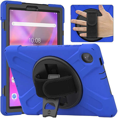 Coque en silicone anti-rayures avec béquille rotative à 360° bleu pour votre Lenovo Tab K10/M10 Plus