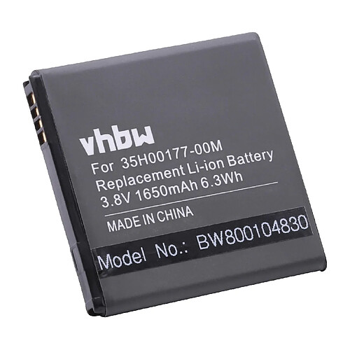 vhbw batterie 1650mAh pour smartphone HTC Desire U, V, VC, X, PM66100, Proto, T327D, T327T, T327W, T328d, T328e, T328T.