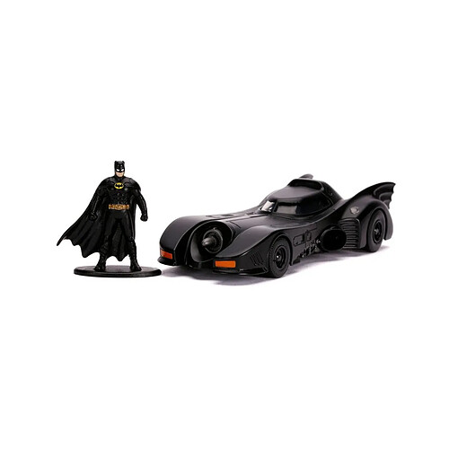 Jada Toys Batman 1989 - Réplique métal 1/32 Hollywood Rides Batmobile 1989 avec figurine