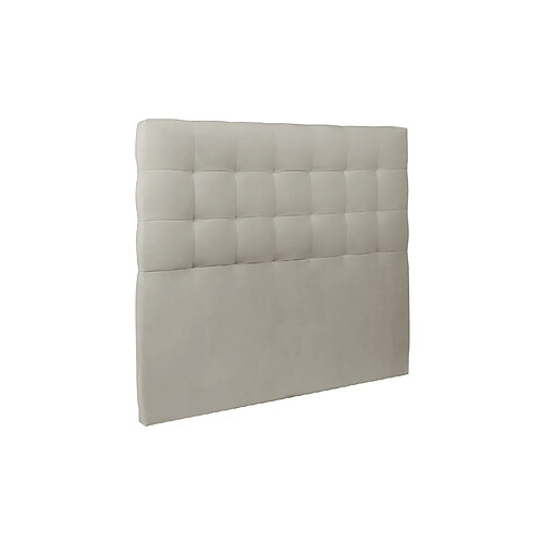 Sommeil de plomb Tete de lit Capitonnée Velours Taupe L 200 cm - Ep 10 cm rembourré