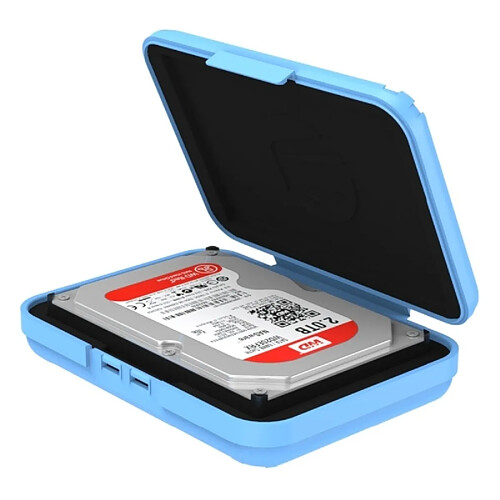 Wewoo Boîtier disque dur bleu PHX-35 3.5 pouces SATA HDD Case protéger boîte de couverture