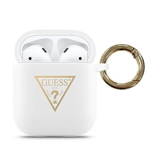 Caseink Coque Guess ? GUACA2LSTLWH Apple Airpods white