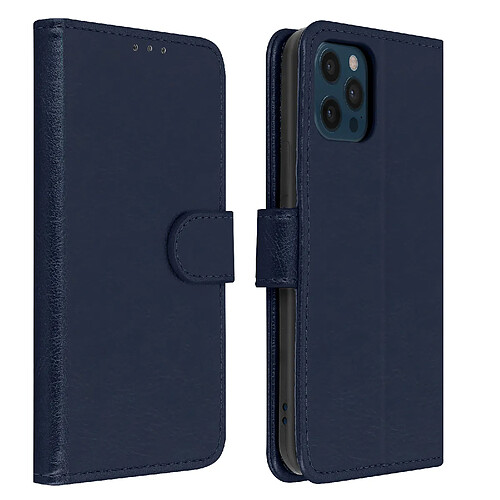 Avizar Étui Apple iPhone 12 Pro Max Protection avec Porte-carte Fonction Support bleu