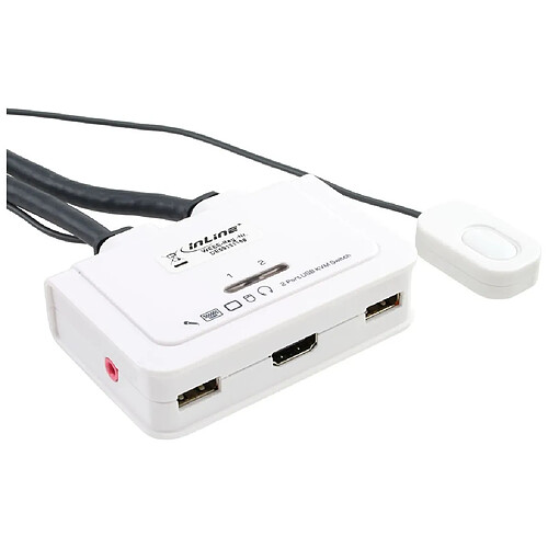 Commutateur KVM InLine® HDMI USB 2 ports avec audio