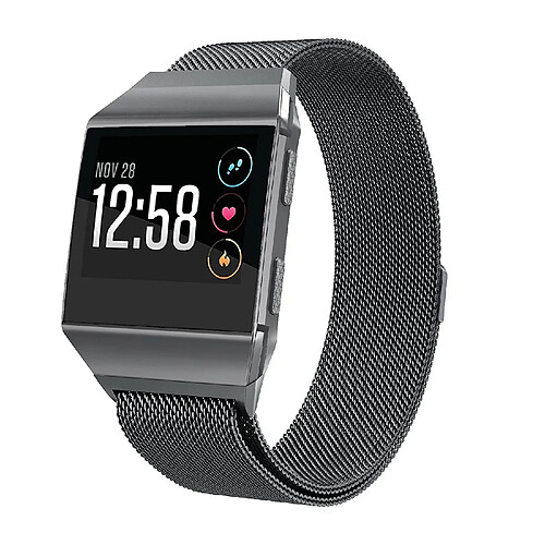 PHONECARE Bracelet Milanese Loop Fermoir Magnétique - Fitbit Ionic - Noir