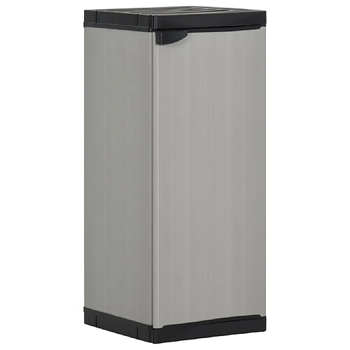 vidaXL Armoire de rangement de jardin 1 étagère Gris/noir 35x40x85 cm