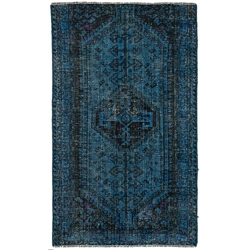 Vidal Tapis de laine 124x75 Bleu Vintage Royal