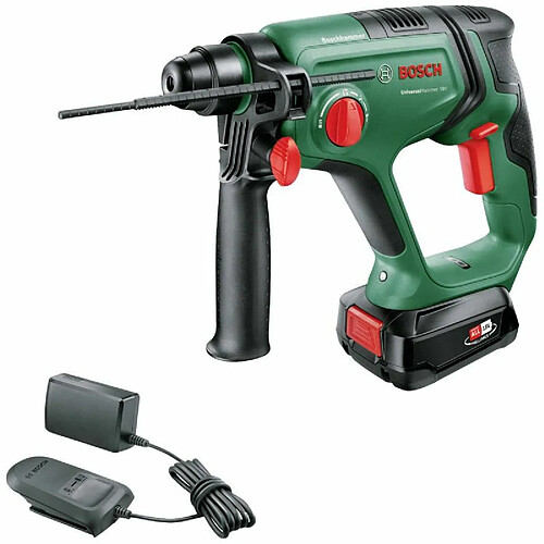 Bosch Home and Garden Universal Hammer -Marteau perforateur sans fil 18 V 2.5 Ah Li-Ion + batterie, + chargeur, + mallette