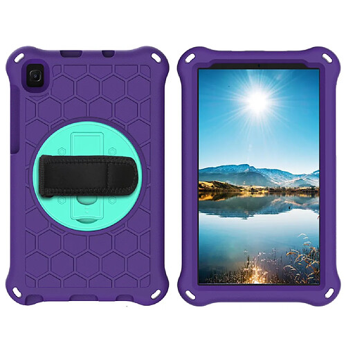 Coque en TPU antichoc avec béquille et dragonneviolet/cyan pour votre Samsung Galaxy Tab A 8.0 (2019) with S Pen P200