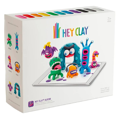 Kit créatif pâte à modeler Hey Clay Aliens 18en1 +3 ans