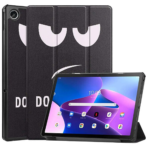 Htdmobiles Housse pour Lenovo Tab M10 Plus 3eme generation / Xiaoxin Pad 2022 (10,6 pouces) - etui coque pochette simili cuir - DON’T TOUCH ME