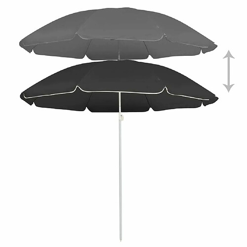 Maison Chic Parasol Jardin | Parasol d'extérieur avec mat en acier Anthracite 180 cm - GKD29165