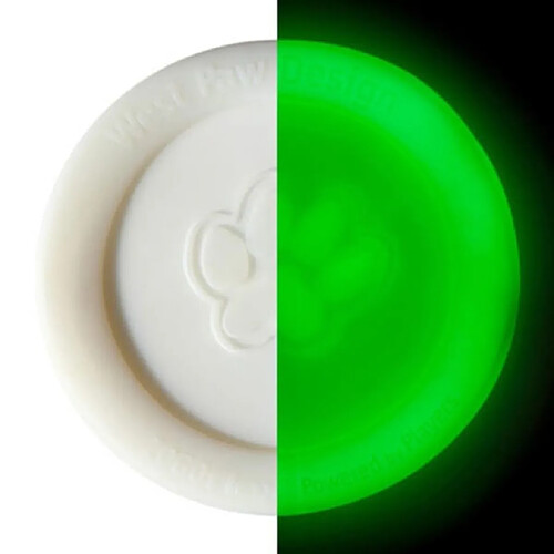 Zogoflex Frisbee phosphorescent pour chiens Zisc Taille L Blanc 1938