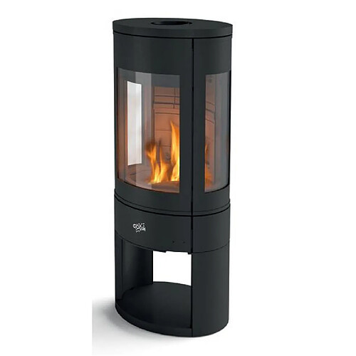 Poêle à bois fonte 7kw noir - 411106noir - GODIN