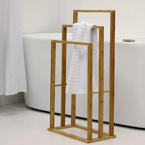 Bathroom Solutions Porte-serviette Bambou avec 3 barres