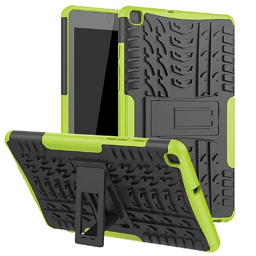 Coque en TPU modèle de pneu hybride avec béquille vert pour votre Samsung Galaxy Tab A 8.0 Wi-Fi (2019) SM-T290