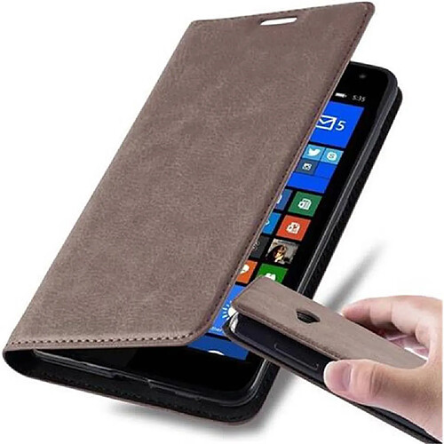 Cadorabo Coque Nokia Lumia 535 Etui en Brun