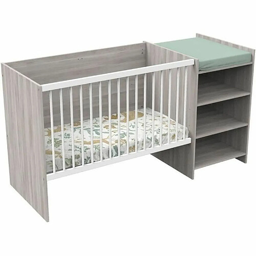 Baby Price Lit bébé combiné - 120 x 60 cm - Evolutif en 90 x 190 cm