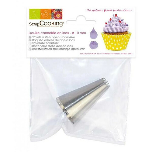 Scrapcooking Douille pâtisserie inox - cannelée