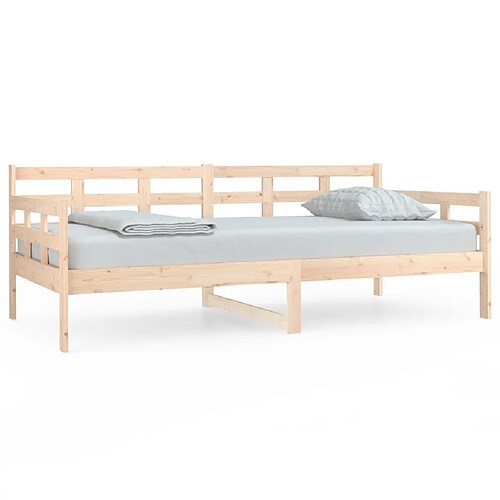 Maison Chic Lit de jour, Lit de repos pour Salon Chambre,Canapé-lit,Lit d'invité Bois massif de pin 90x190 cm -MN75994