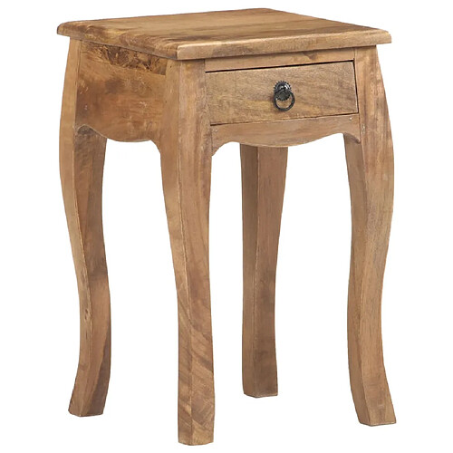 vidaXL Table de chevet 28x28x46 cm Bois de manguier massif