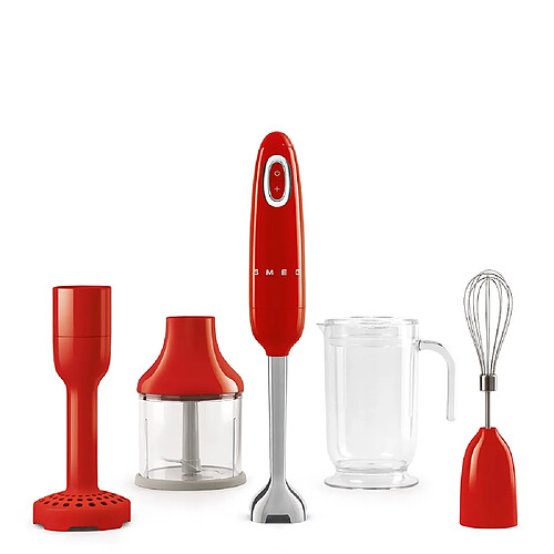 Mixeur plongeant multifonction 700w rouge - hbf22rdeu - SMEG