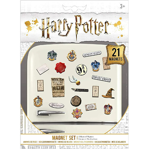 Pyramid International MS65083 Set de 21 aimants décoratifs - Harry Potter (Sorcellerie), Multicolore, 18 x 24 x 0, 3 cm