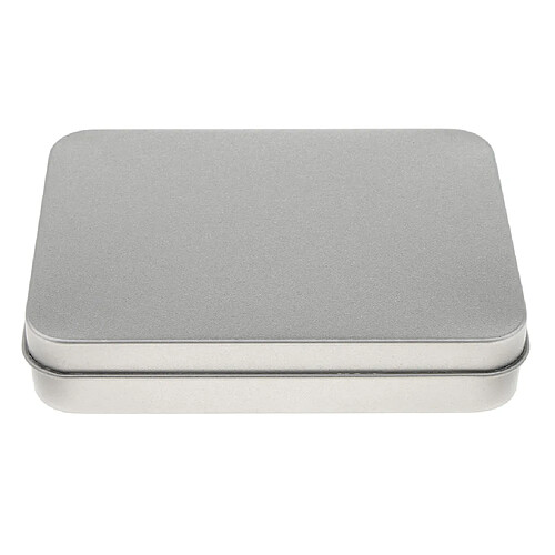 rectangulaire boîte en fer blanc boîte de rangement portable organisateur maison argent