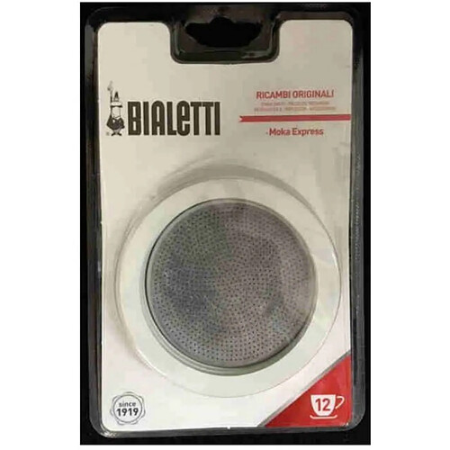 BIALETTI Grille Micro-Filtre + 3 joints pour Moka 12-18 tasses Réf. 0800006